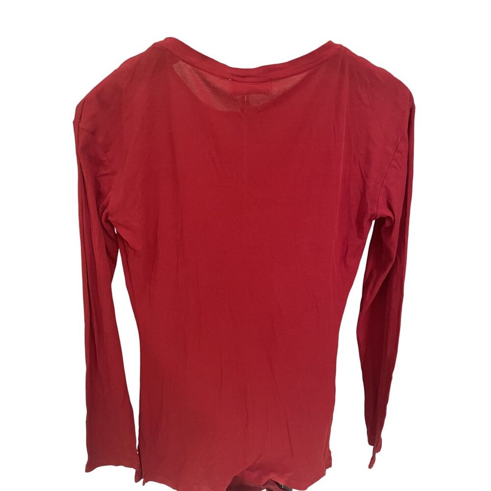 Miu Miu Womens Red Long-Sleeve Crewneck T-Shirt W… - image 2